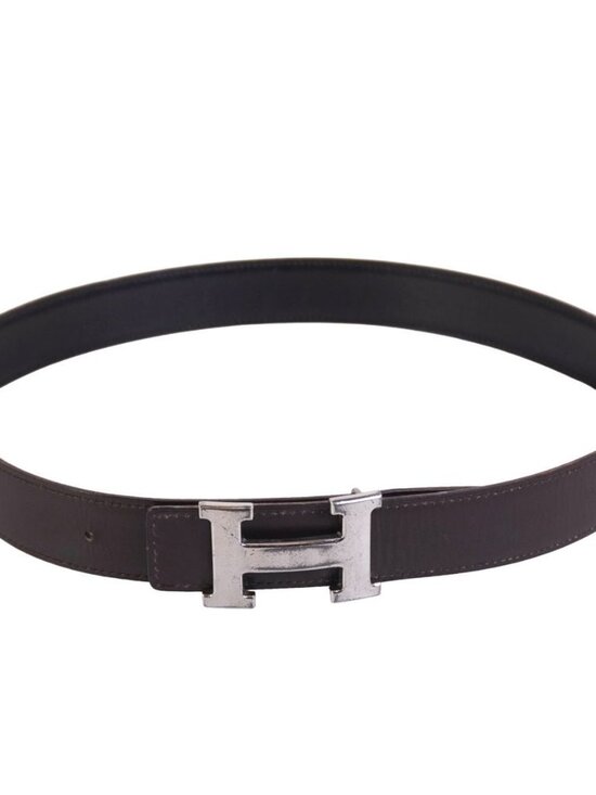 Hermes Belt Leather Constance Logo Silver main image 4